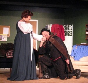 Carolyn Hand and Michael Hicks star in MOON OVER BUFFALO at Village Playbox.