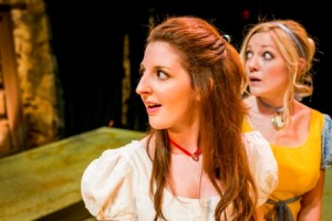 Rebecca Cureton, Meredith Beck in a scene from Hedgerow Theatre's PRIDE AND PREJUDICE.