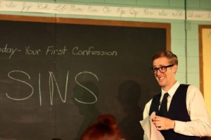 Joshua Hanke (Felix Lindor) in a scene from Spotliters' PATENT LEATHER SHOES, running in Mantua, NJ through May 12.