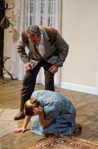 Shelli Pentimalli Bookler (as Cora Flood) and Larry Krevitz (as Rubin Flood).  