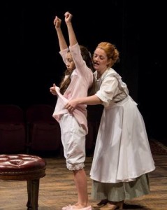 Emily Gallagher as Mary; Roseann Enwright as Martha in a scene from THE SECRET GARDEN.