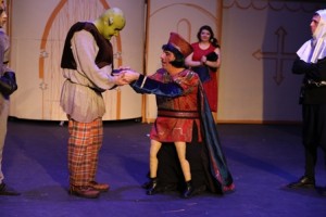 Bryon Thomas Smith as “Shrek” and Joe Ciresi as “Lord Farquaad”.