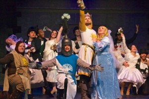 The cast of The Road Company's SPAMALOT.