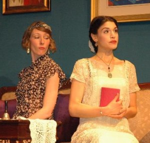 Carol Enoch, Julia Wise in a scene from THE IMPORTANCE OF BEING EARNEST. (Photo credit: Sara Stewart)