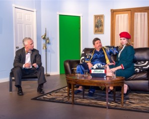 Norm Burnosky, Chuck Mueller, Kimberly Schrack in Old Academy Players' BOEING BOEING. (Photo credit: Jim Pifer)