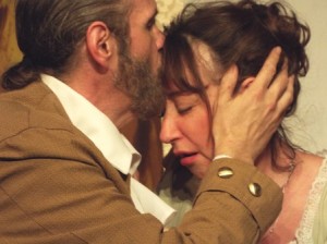 DeLarme Landes and Margo O’Moore in a scene from Actors'NET of Bucks County's production of  LES LIAISONS DANGEREUSES.