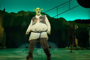 Patrick J. Walsh of Aldan plays Shrek in Upper Darby Summer Stage production of SHREK THE MUSICAL. (Photo credit: Cate R. Paxson)