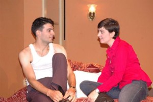 David Pica, Jackie DiFerdinando in a scene from FARRAGUT NORTH. (Photo credit: Sara Stewart)