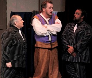 Chris Arena, Tom Orr and Roman Sohor in a scene from Pinn Worth Productions' KISS ME KATE, running at Kelsey Theatre thru Sept 21.