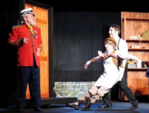 Steve Schulz, Laura Watson and Chris Braak in the Dramateurs production of ON THE RAZZLE. 